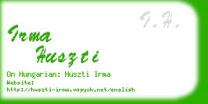 irma huszti business card